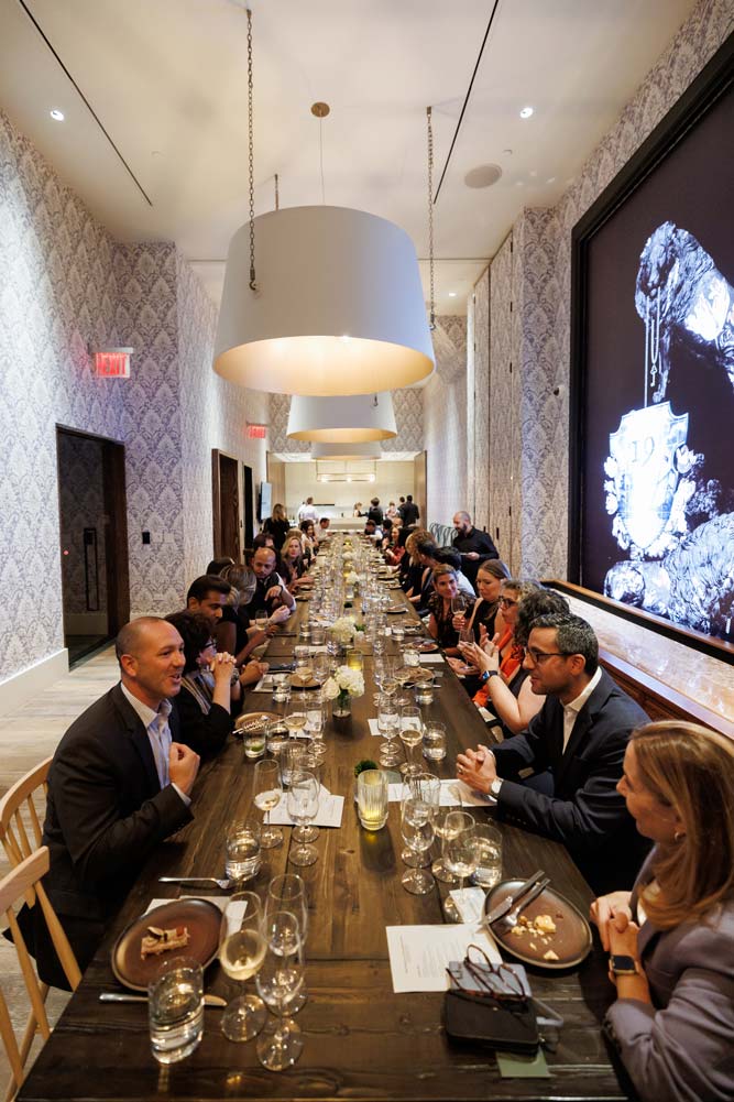 climate week guests at dinner